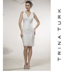 Trina Turk Lace Sleeveless Sheath Dress (8)